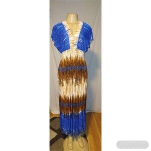 Tie dyed Maxi Dress Blue L